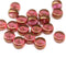 4x8mm Pink Rondelle beads czech glass luster - 20Pc