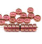 4x8mm Pink Rondelle beads czech glass luster - 20Pc