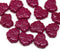11x13mm Dark red maple czech glass leaf beads, 10pc