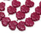 11x13mm Dark red maple czech glass leaf beads, 10pc