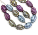13x8mm Cowrie glass shell beads Czech glass, 8pc