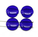 18mm Round cabochon beads Two holes coin dome shape, 4Pc