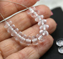 5x8mm Crystal clear Czech glass beads rondels, 20Pc