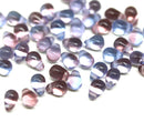 4x6mm Blue purple small czech glass teardrop beads - 50Pc