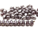 4x6mm Dark red silver wash teardrop Czech glass beads, 50Pc