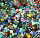 Czech glass beads mix fire polished round spacers 15 gram