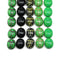 13x11mm Black green glass ladybug czech beads