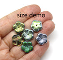 14mm Metallic flower bead cap Czech glass - 6Pc