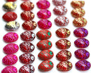 12x9mm Red strawberry czech glass beads jewelry making, 10Pc
