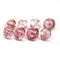 8x10mm Rose pink saucer Czech glass beads UFO shape 8Pc