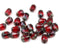 6x4mm Dark red rice beads Picasso czech glass fire polished small oval beads 25pc