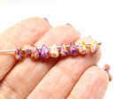 4x6mm Orange purple small drops czech glass - 50Pc