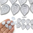 18x13mm Large Czech glass leaf beads, 10Pc per color