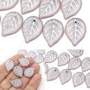 18x13mm Large Czech glass leaf beads, 10Pc per color