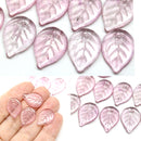 18x13mm Large Czech glass leaf beads, 10Pc per color