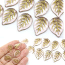 18x13mm Large Czech glass leaf beads, 10Pc per color
