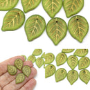 18x13mm Large Czech glass leaf beads, 10Pc per color