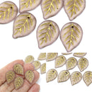 18x13mm Large Czech glass leaf beads, 10Pc per color