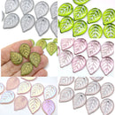 18x13mm Large Czech glass leaf beads, 10Pc per color