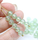5mm Antique green rose bud beads, rose flower round bead, 50pc