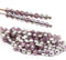3mm Opal pink silver coating Czech glass small druk beads, 5g