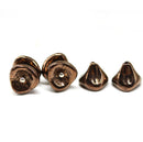 12x10mm Copper bell flowers Czech glass beads - 6pc