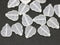 12x10mm Frosted clear Czech glass beads, 15Pc