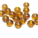 5x7mm Mixed brown purple Czech glass rondelle beads, 20pc