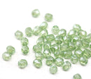 4mm Antique green luster Czech glass beads, 50Pc