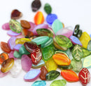 Czech glass leaf beads mix Surprise Bag