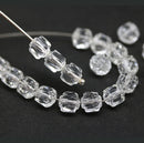 6mm Crystal clear cathedral Czech glass beads - 20Pc