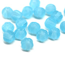 2.5mm hole Frosted blue 8mm melon shape beads, 20pc