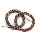 20mm Dotty ornament antique copper ring 2Pc