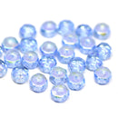 Sapphire blue rondelle fire polished czech glass spacer beads jewelry making