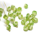 6mm Light green bicone Czech glass beads for jewelry making DIY