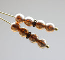 6mm Shiny crackle round druk czech glass beads, 40Pc