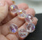 12mm Crystal clear Czech Glass round fire polished beads AB finish, 8Pc