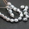 6mm Silver coating fire polished round czech glass beads, 30Pc