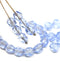 6mm Light sapphire blue fire polished round czech glass beads, 30Pc