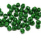 4mm Malachite green czech glass fire polished beads, 50Pc