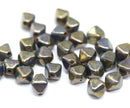 6mm Bronze luster bicone Czech glass beads, 30Pc