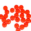 6x3mm Orange rondelle fire polished czech glass beads, 25pc