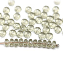 2x3mm Transparent gray rondelle tiny czech glass spacers, 50Pc