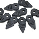 19x9mm Frosted black arrow czech glass beads - 10pc