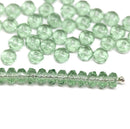2x3mm Antique green rondelle tiny czech glass spacers, 50Pc