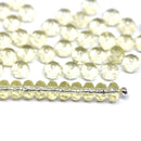 2x3mm Light topaz rondelle tiny czech glass spacers, 50Pc