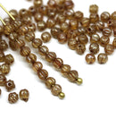 3mm Picasso brown melon shape glass beads, 5gr