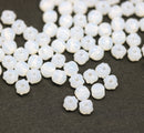 3mm Opal white melon shape glass beads, 5gr