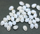 5x7mm Opal pale blue teardrops czech glass beads, 50pc