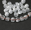 1.5mm hole crystal clear mixed 6mm melon shape beads - 30pc